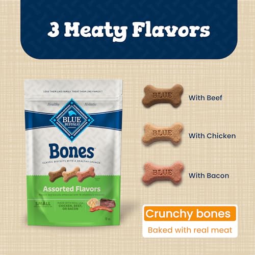 Blue Buffalo Small Natural Dog Treats, Crunchy Biscuits - Image 3