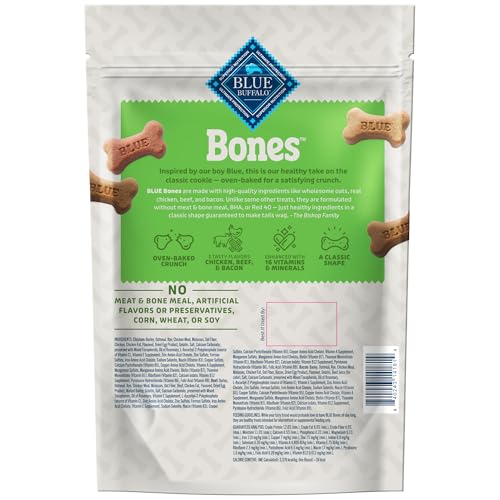 Blue Buffalo Small Natural Dog Treats, Crunchy Biscuits - Image 2