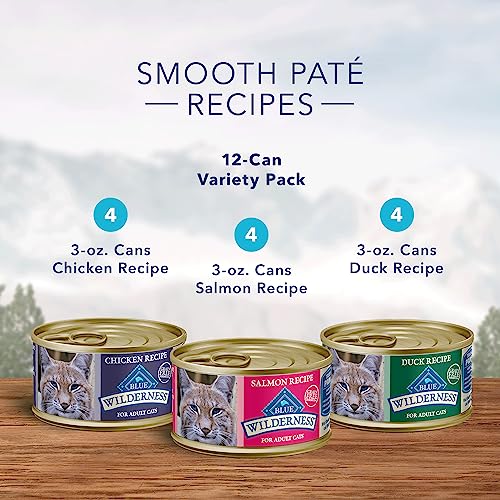 Blue Buffalo Wilderness High Protein Adult Cat Food Variety Pack - Image 3