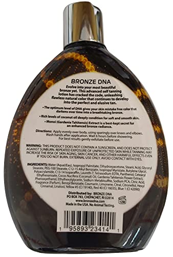 BRONZE DNA Sunless Self Tanner Lotion - Gradual Tan - Image 4