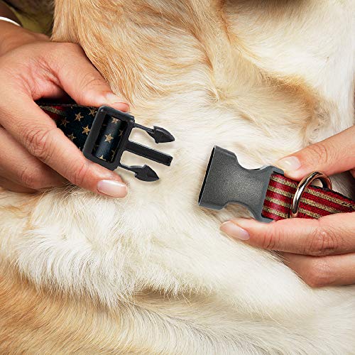 Buckle-Down Vintage US Flag Plastic Clip Collar - Image 2