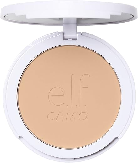 e.l.f. Camo Powder Foundation, Lightweight, Medium Coverage, Light 210 N