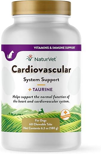 NaturVet Cardiovascular Support Dog Supplement – 60 Ct