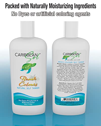 Caribbean Sol Natural Sun & Skin Care Beach Colours Natural Self Tanning Lotion 6oz - Image 4
