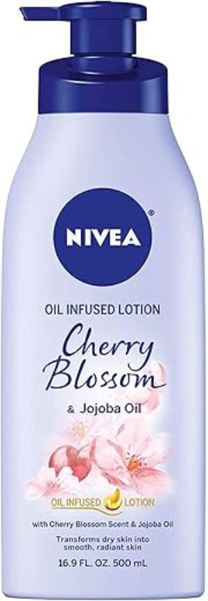 NIVEA Cherry Blossom Jojoba Oil Body Lotion, 16.9 Fl Oz