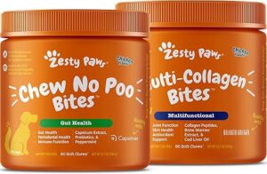 Zesty Paws Chew No Poo Bites – Stool Deterrent & Collagen Chews