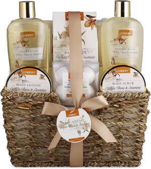 LOVERY Christmas Spa Gift Basket – White Rose & Jasmine