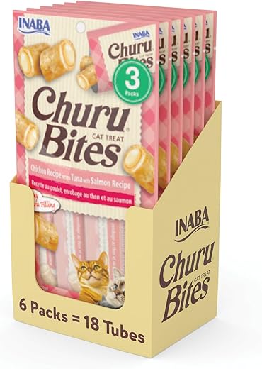 INABA Churu Bites Chicken Cat Treats, Tuna with Salmon