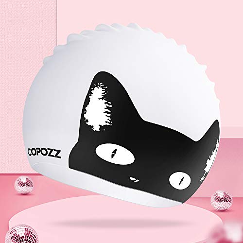 COPOZZ Adult Silicone Waterproof Swim Cap - Image 2