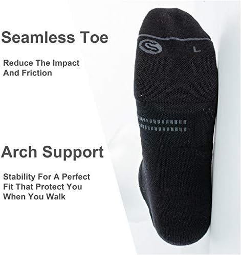 CS CELERSPORT Men's Running Ankle Socks, Cushioned - Image 4