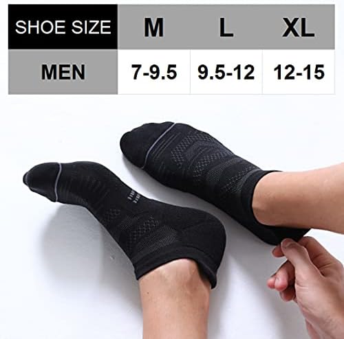CS CELERSPORT Men's Running Ankle Socks, Cushioned - Image 2