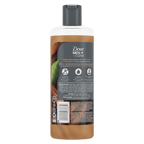 DOVE MEN + CARE Men+Care Body Wash Sandalwood & Cardamom Oil 4 Count - Image 2