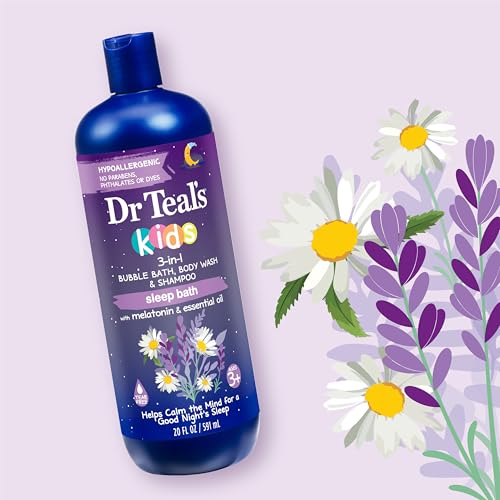 Dr Teal's Kids Sleep 3-in-1 Bath: Bubble Bath, Body Wash & Shampoo, 20 fl oz (Pack of 3) - Image 2