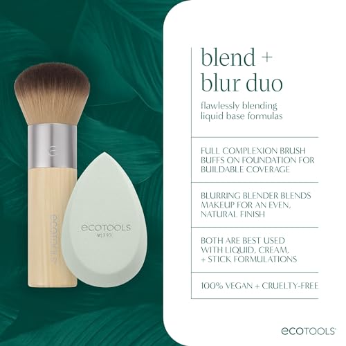 EcoTools Blend + Blur Makeup Brush & Sponge Duo - Image 3
