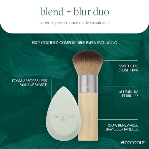 EcoTools Blend + Blur Makeup Brush & Sponge Duo - Image 5