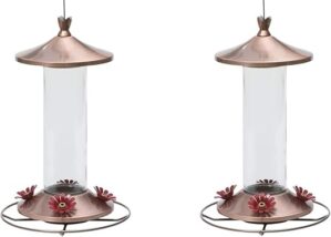 Perky-Pet Elegant Copper Glass Hummingbird Feeder – 710B