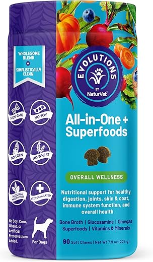 NaturVet Evolutions All-in-One + Superfoods Soft Chews 90ct