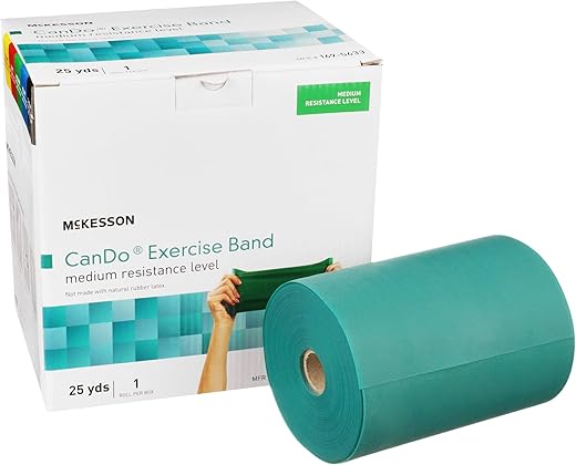McKesson Exercise Resistance Band - Medium Green, 5in x 25yd