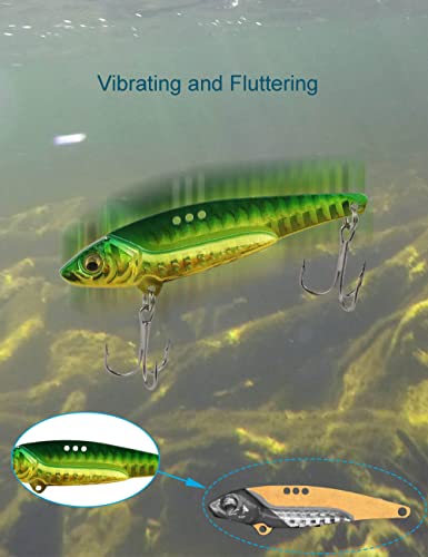 Facikono Blade Bait Bass Fishing Lures, 6pcs - Image 4
