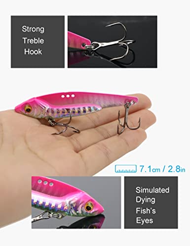 Facikono Blade Bait Bass Fishing Lures, 6pcs - Image 5
