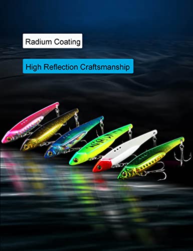 Facikono Blade Bait Bass Fishing Lures, 6pcs - Image 2