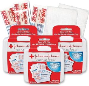 J&J Red Cross First Aid Kit Travel Size (Pack Of 3)