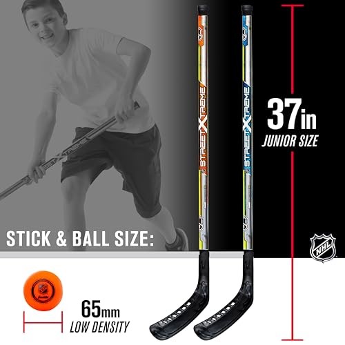 Franklin Sports Kids Street Hockey Stick Set - Includes Sticks + Ball - Image 3