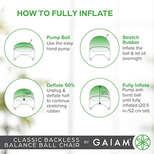 Gaiam Classic Backless Balance Ball Chair - Image 4