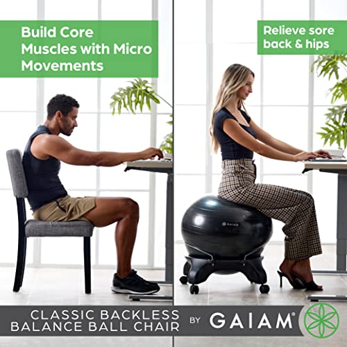 Gaiam Classic Backless Balance Ball Chair - Image 5