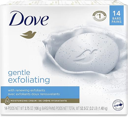 Dove Gentle Exfoliating Beauty Bar 3.75 oz, Pack of 14