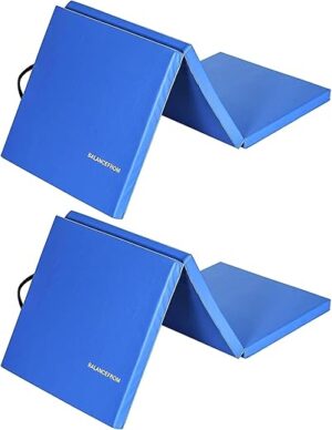 BalanceFrom GoGym 6' x 2' Folding Exercise Mat, Blue