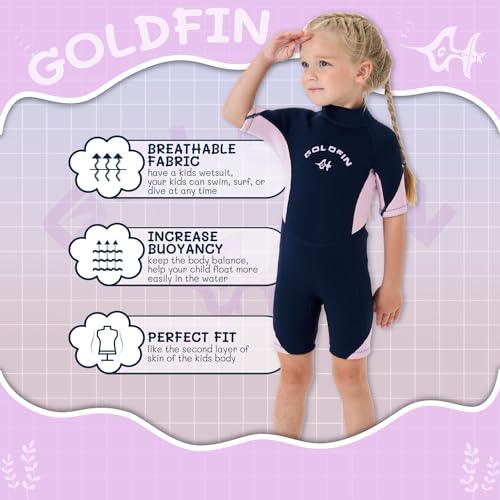 GoldFin Kids Wetsuit 3mm Neoprene Back Zip - Image 3