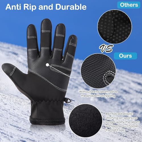GORELOX Winter Warm Touchscreen Cold Weather Gloves - Image 3