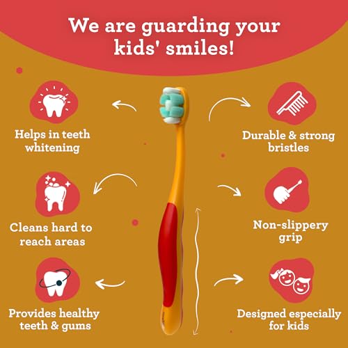GuruNanda Butter On Gums Kids Toothbrush - 4 Pack - Image 4