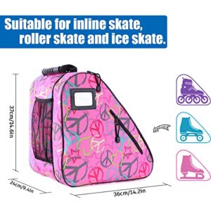Holisogn Peace & Love Pink Skate Bag HLS001