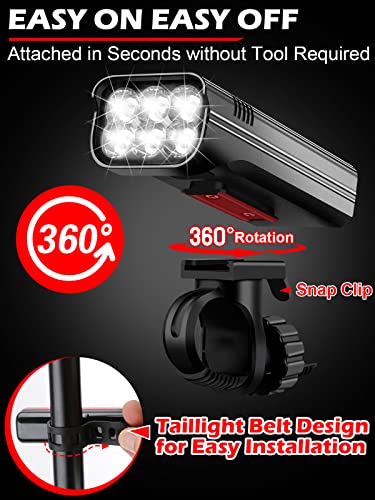 iKirkLiten 9500 Lumens USB Rechargeable Bike Lights - Image 4