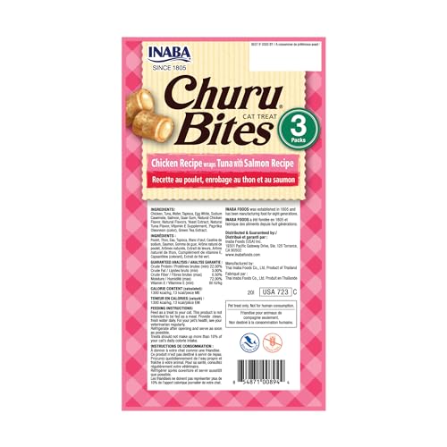 INABA Churu Bites Chicken Cat Treats, Tuna with Salmon - Image 2