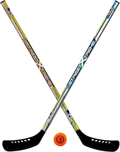 Franklin Sports Kids Street Hockey Stick Set - Includes Sticks + Ball