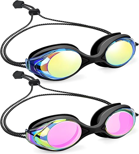 Vvinca Kids Swim Goggles With Bungee Strap