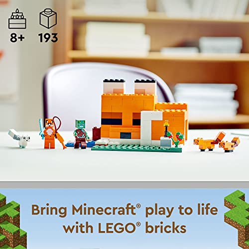 LEGO Minecraft Fox Lodge House 21178 Animal Toys - Image 3