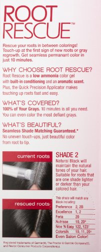 L'Oreal Paris Root Rescue Hair Color, 2 Natural Black - Image 2