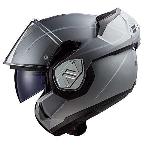 LS2 Advant Modular Helmet (Matte Silver - Medium) - Image 2