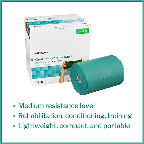 McKesson Exercise Resistance Band - Medium Green, 5in x 25yd - Image 2