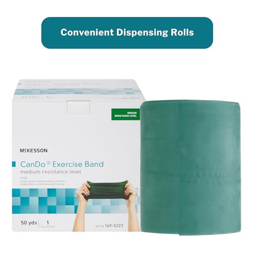 McKesson Exercise Resistance Band - Medium Green, 5in x 50yd - Image 5
