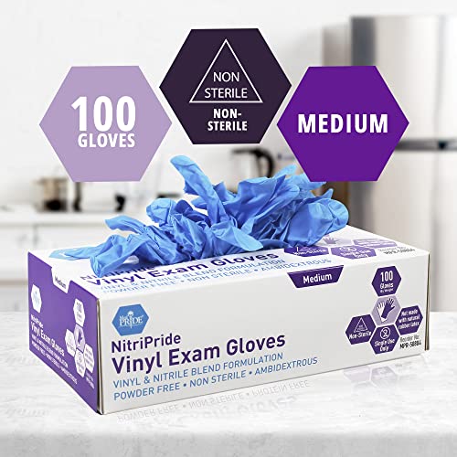 MED PRIDE NitriPride Nitrile-Vinyl Blend Exam Gloves - Image 2