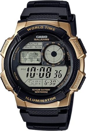 Casio Men’s Digital Watch Black/Gold AE1000W