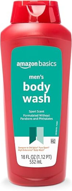 Amazon Basics Men’s Sport Scent Body Wash, 18oz
