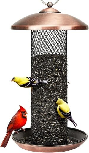 Kingsyard Mesh Tube Bird Feeder, Weatherproof, 2.5 lbs Capacity