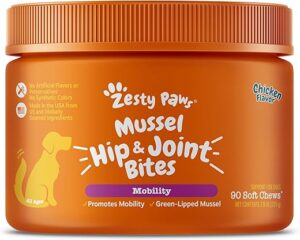 Zesty Paws Mussel Mobility Bites – Hip & Joint Support