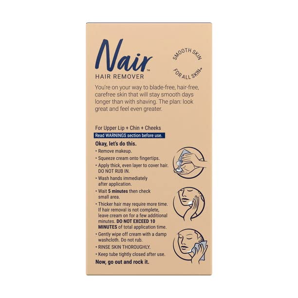 Nair Facial Hair Remover Cream (2 Pack) - Image 2